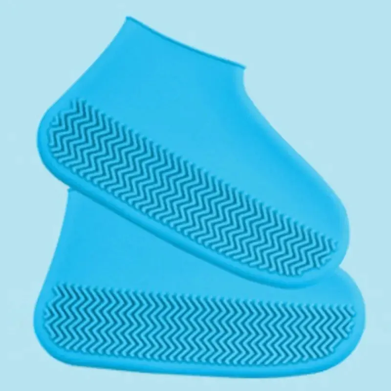 1 Pair Of Reusable Latex Waterproof Rain Shoe Covers Slip-resistant Rubber Rain Boot Covers S/M/L Shoe Accessories