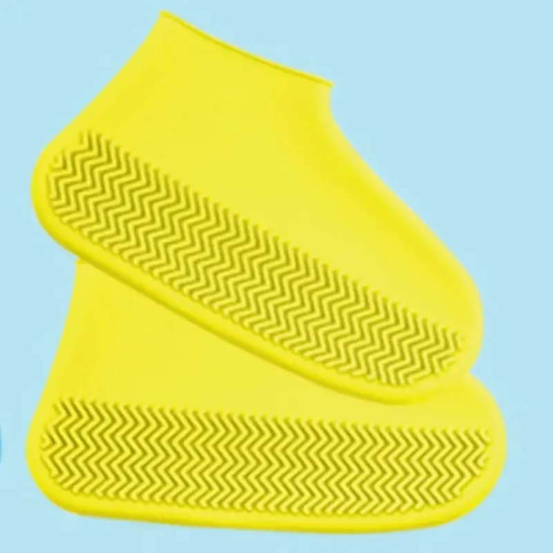 1 Pair Of Reusable Latex Waterproof Rain Shoe Covers Slip-resistant Rubber Rain Boot Covers S/M/L Shoe Accessories