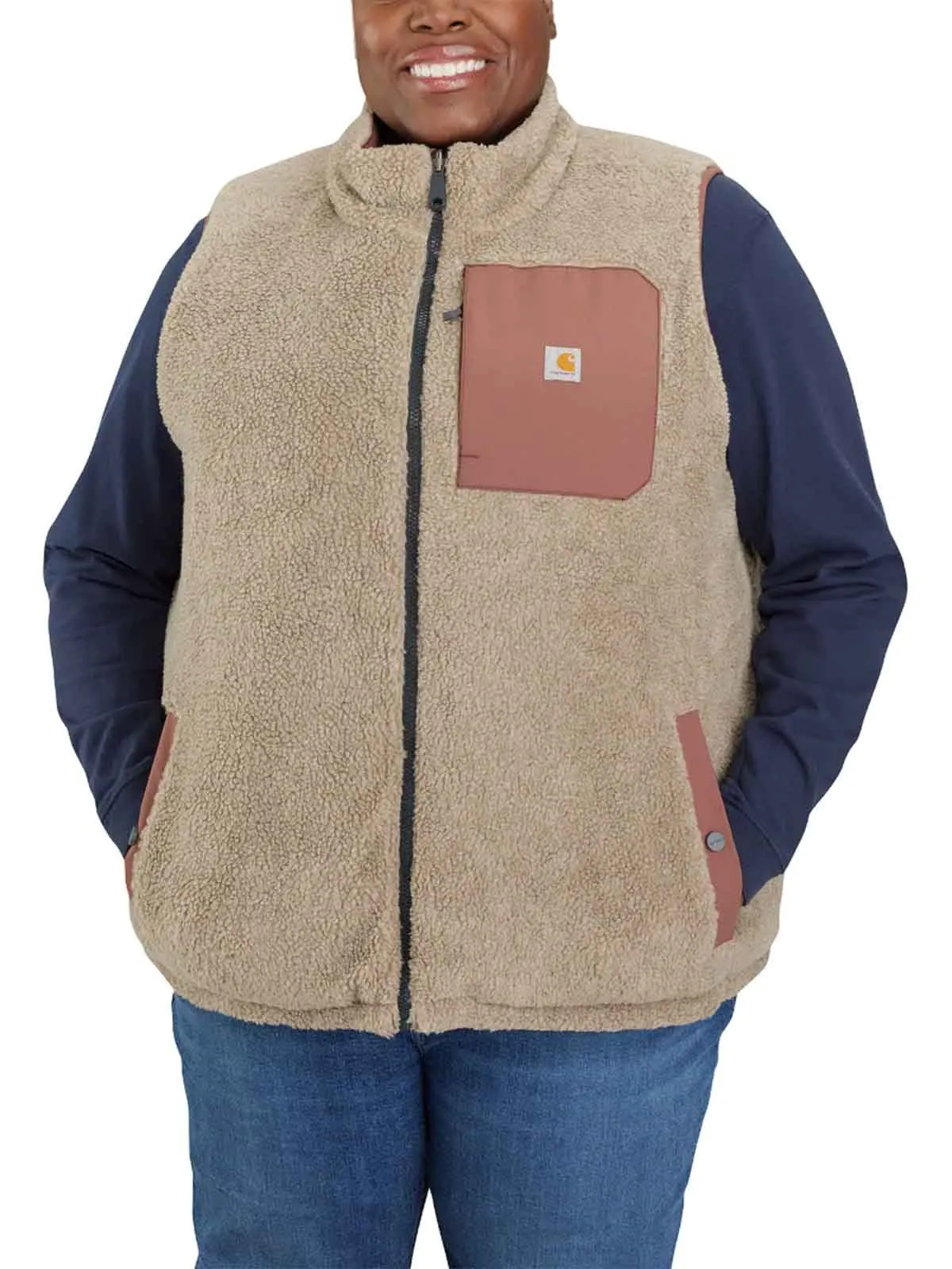 105607&#x20;Women&#x27;s&#x20;Work&#x20;Vest&#x20;Reversible&#x20;Montana&#x20;Sherpa&#x20;-&#x20;Carhartt