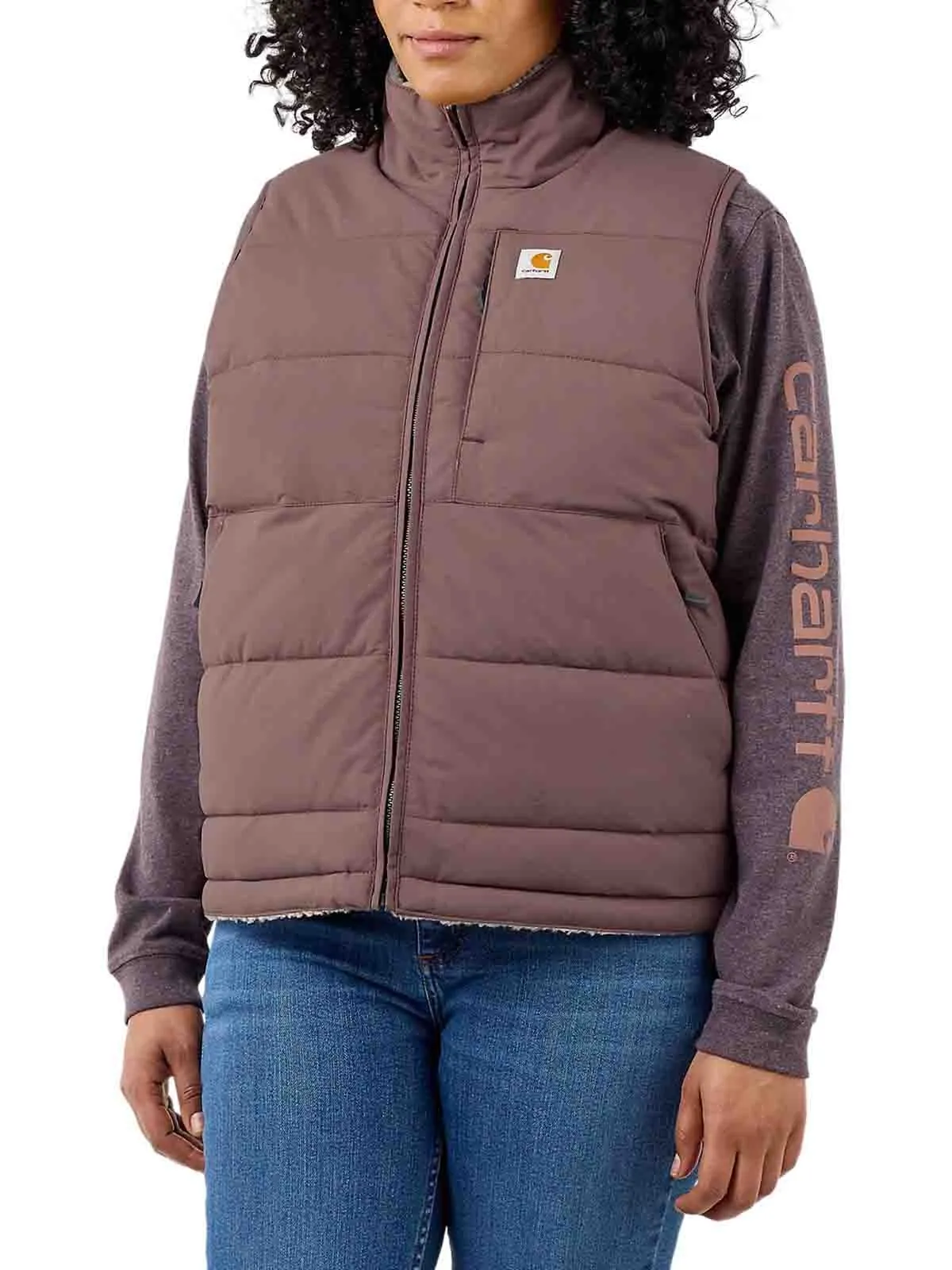 105607&#x20;Women&#x27;s&#x20;Work&#x20;Vest&#x20;Reversible&#x20;Montana&#x20;Sherpa&#x20;-&#x20;Carhartt