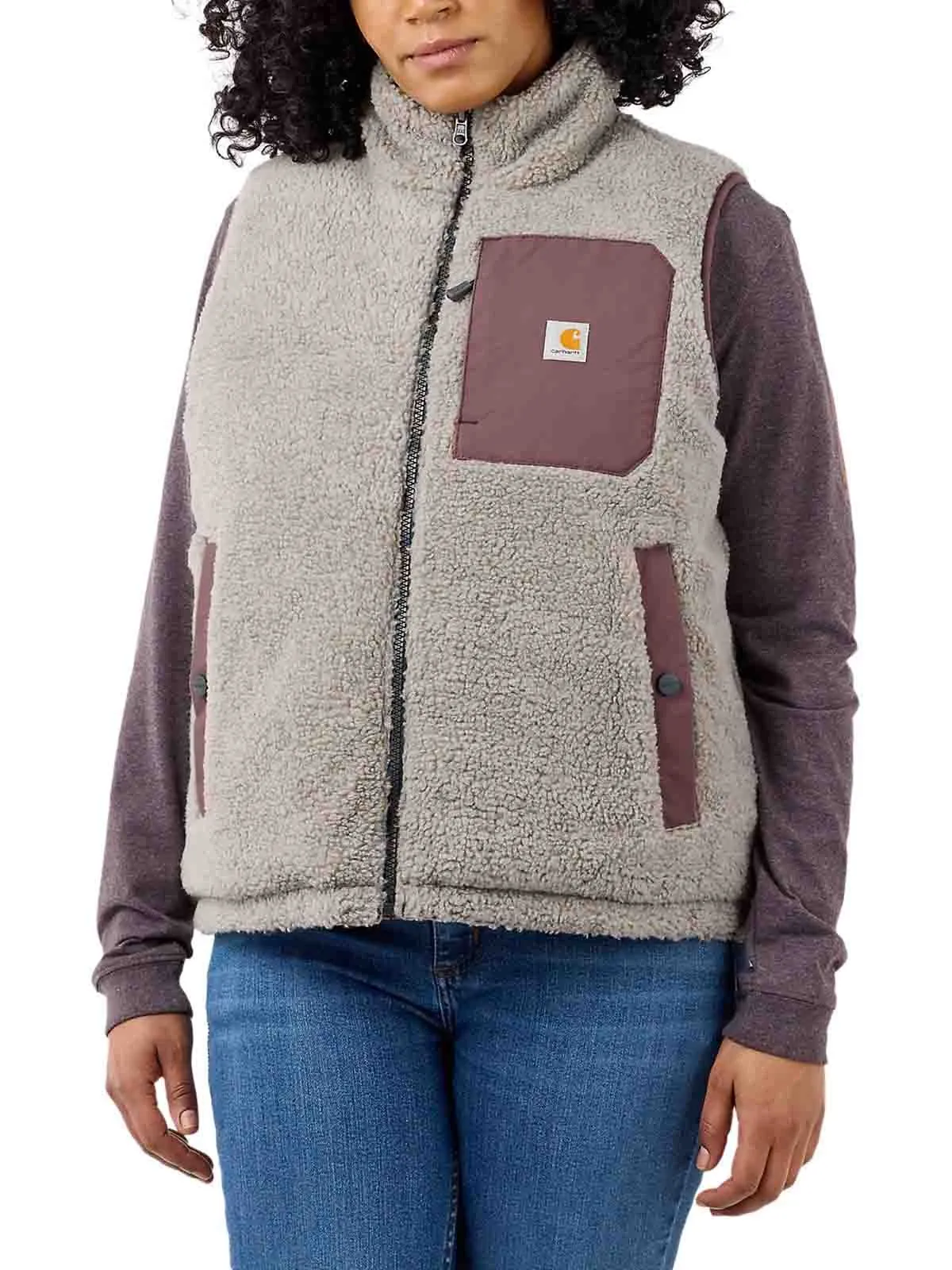 105607&#x20;Women&#x27;s&#x20;Work&#x20;Vest&#x20;Reversible&#x20;Montana&#x20;Sherpa&#x20;-&#x20;Carhartt
