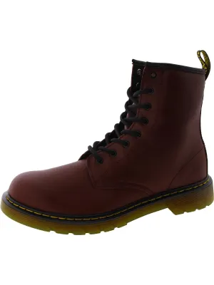 1460 Y Boys Leather Ankle Combat & Lace-up Boots