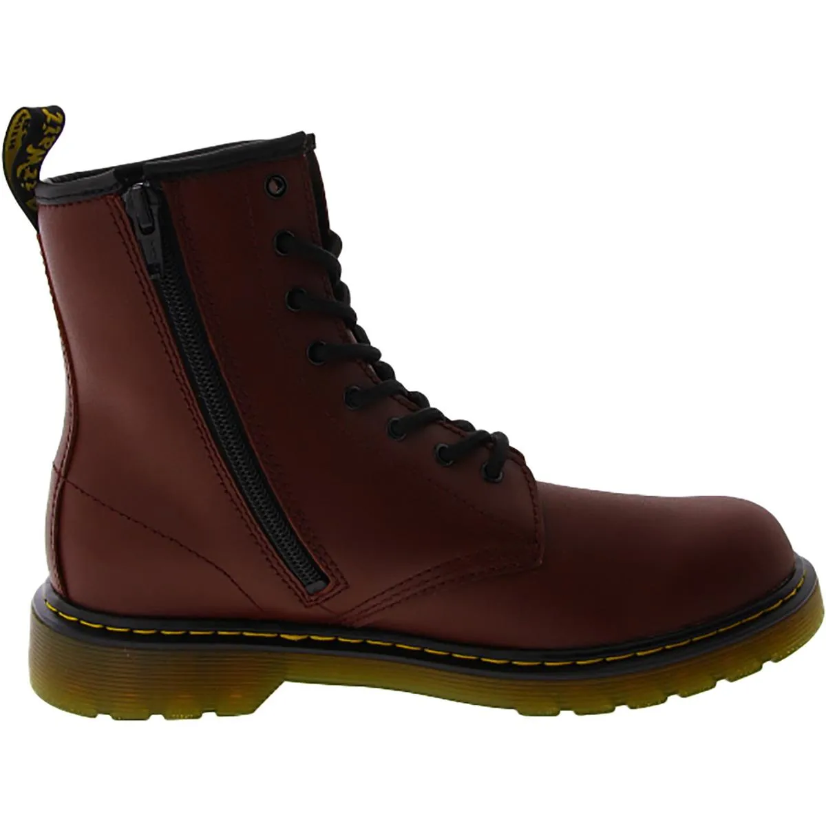 1460 Y Boys Leather Ankle Combat & Lace-up Boots