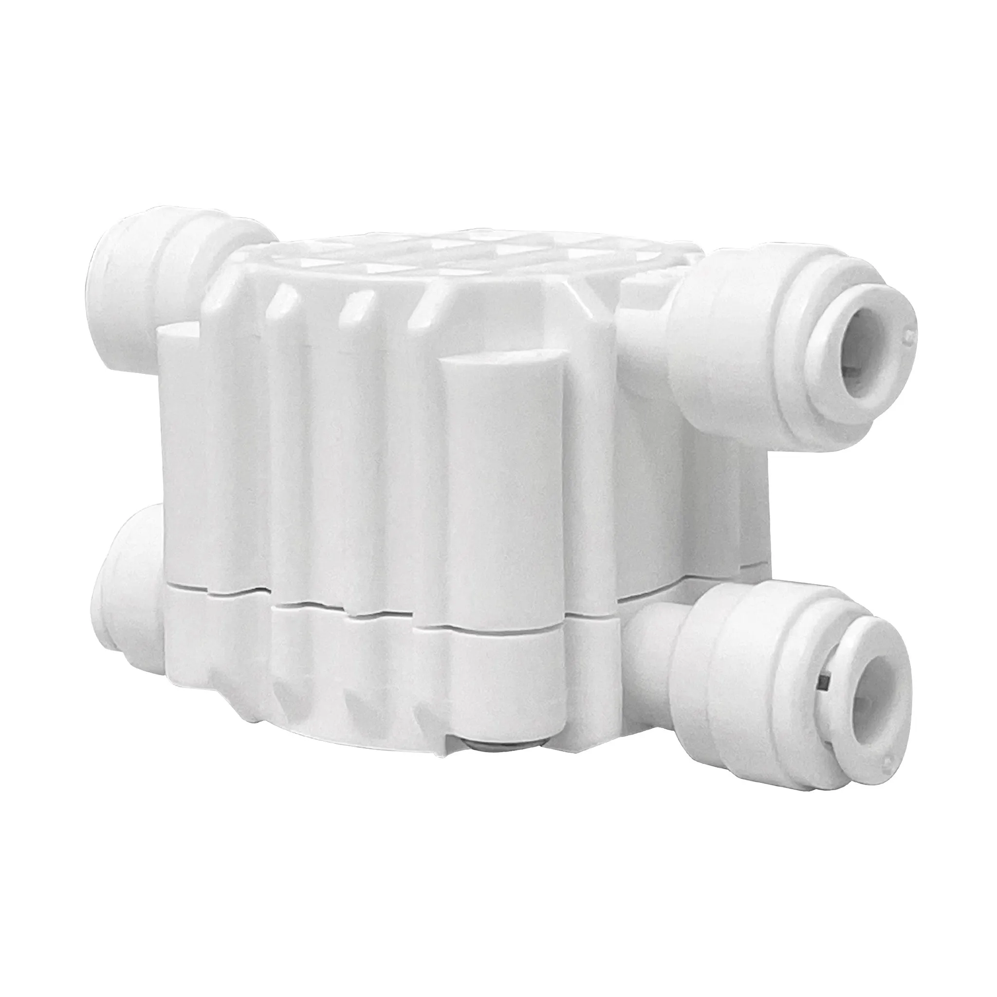 1/4" Auto Shut Off Valve - 4 Port Quick Connect for Water Filtration Systems
