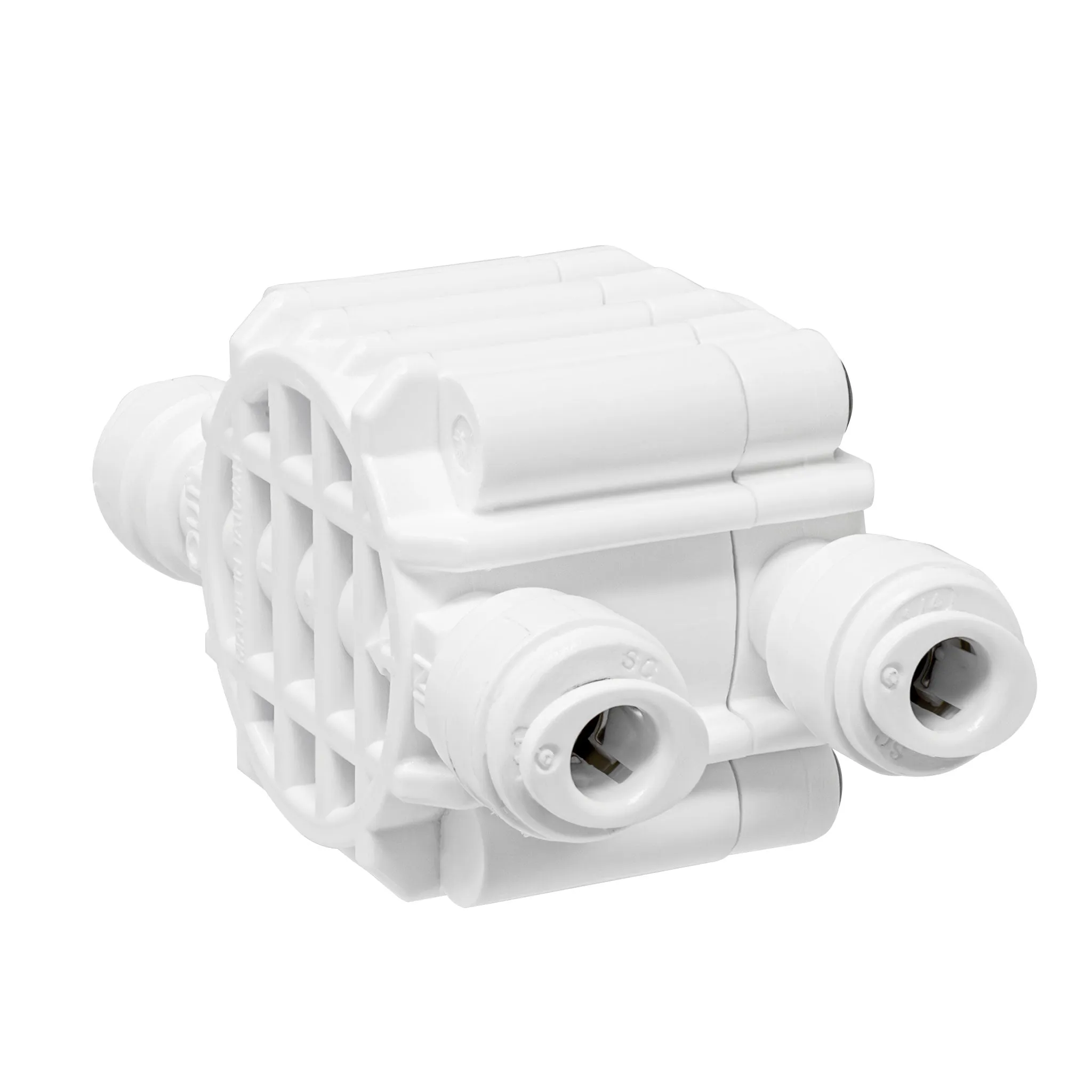 1/4" Auto Shut Off Valve - 4 Port Quick Connect for Water Filtration Systems