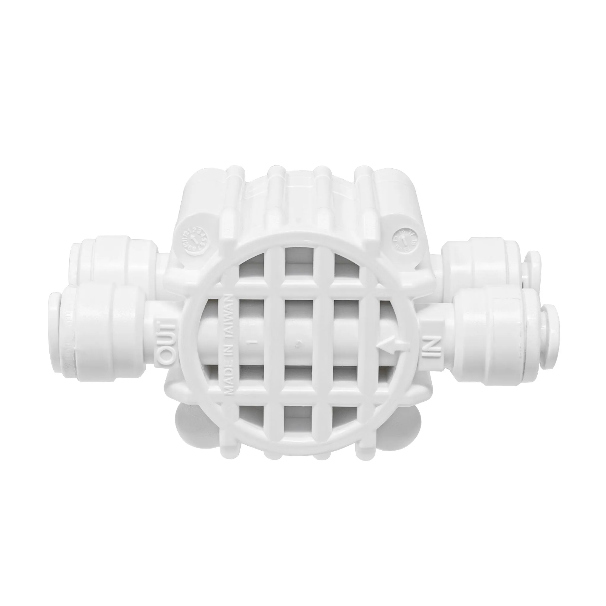 1/4" Auto Shut Off Valve - 4 Port Quick Connect for Water Filtration Systems