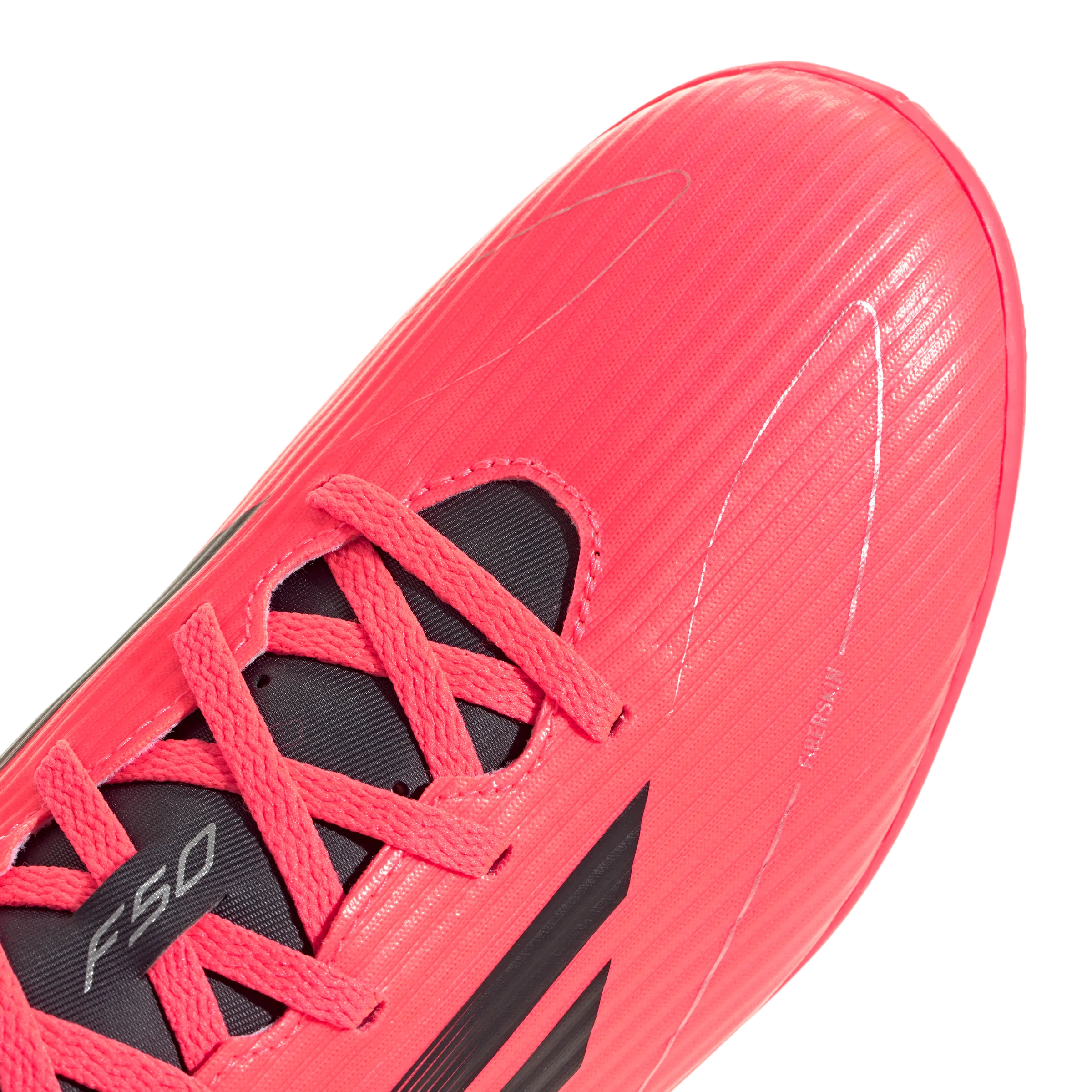 Adidas F50 Club Indoor Football Shoes (Turbo/Aurora Black/Platinum Metallic)