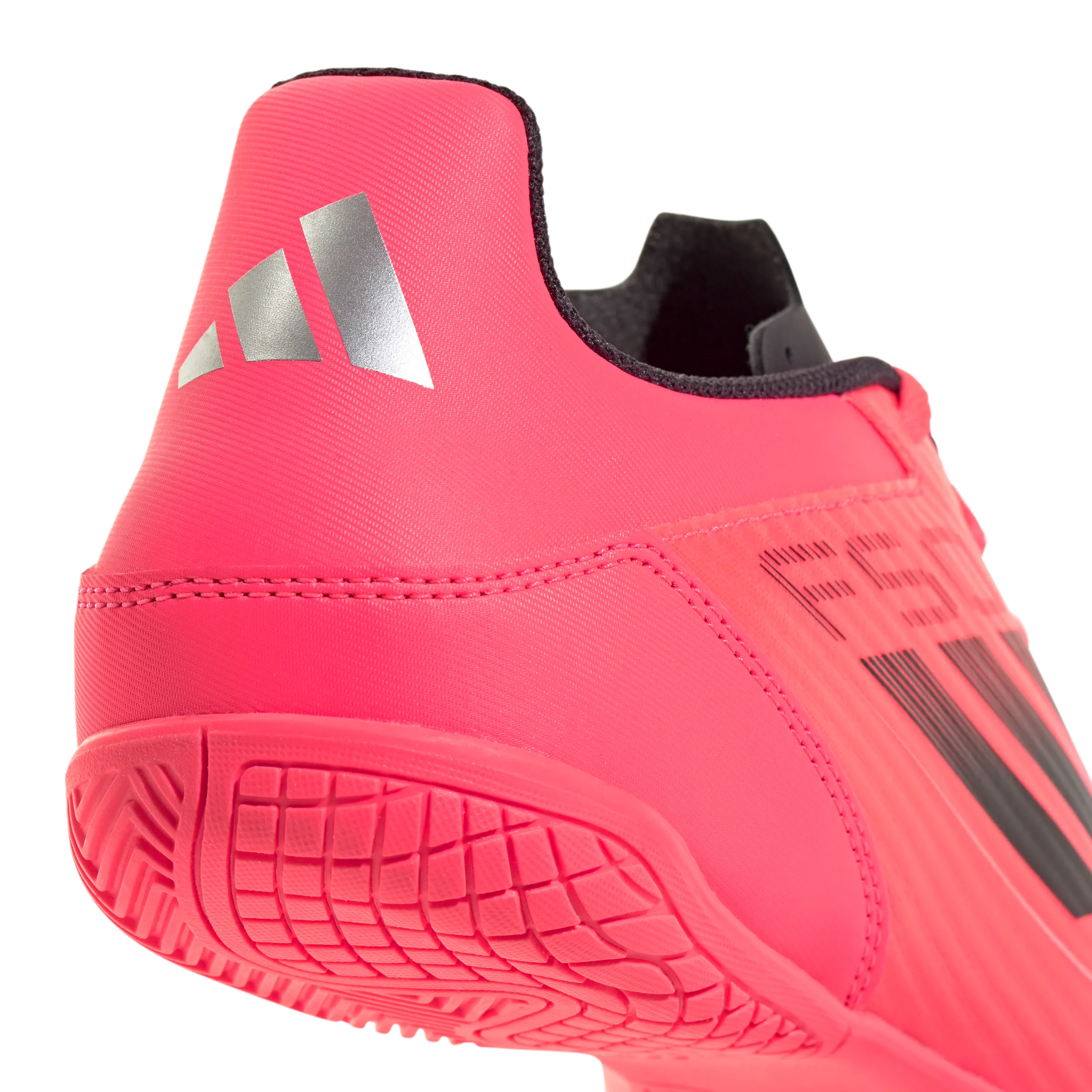 Adidas F50 Club Indoor Football Shoes (Turbo/Aurora Black/Platinum Metallic)