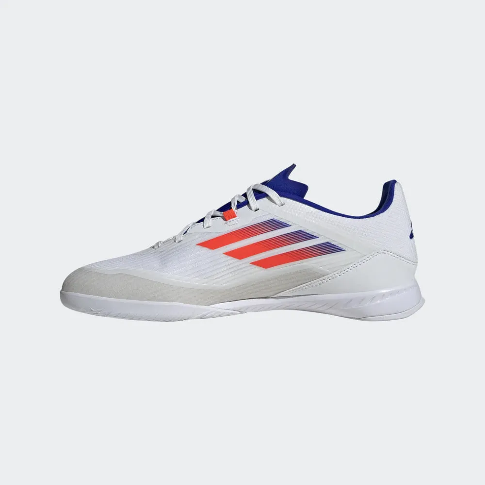 Adidas F50 League IN Indoor Football Shoes (Cloud White/Solar Red/Lucid Blue)