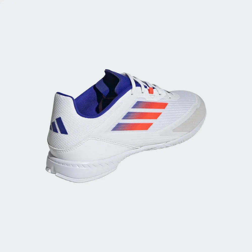 Adidas F50 League IN Indoor Football Shoes (Cloud White/Solar Red/Lucid Blue)