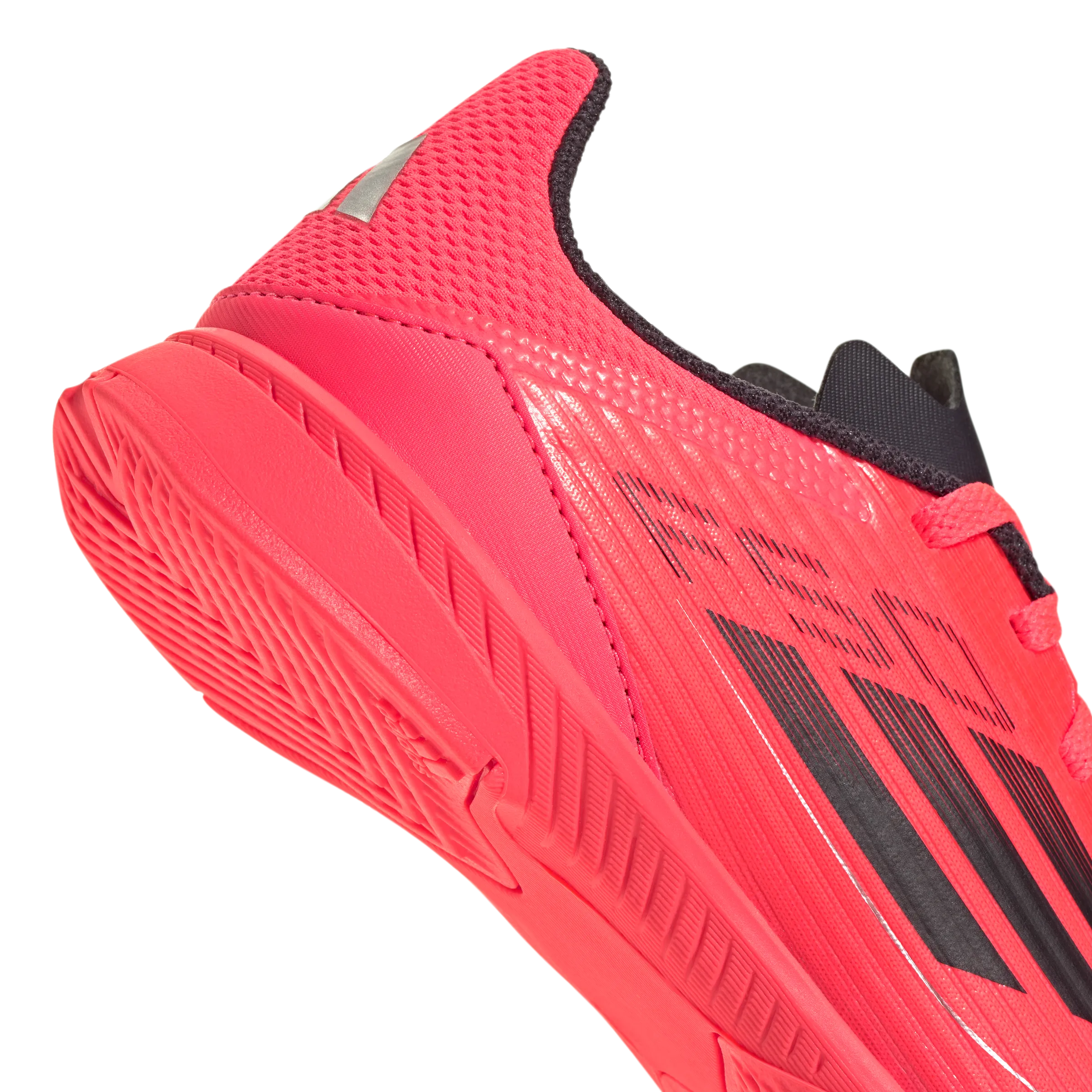 Adidas F50 League Indoor Junior Football Shoes (Turbo/Aurora Black/Platinum Metallic)
