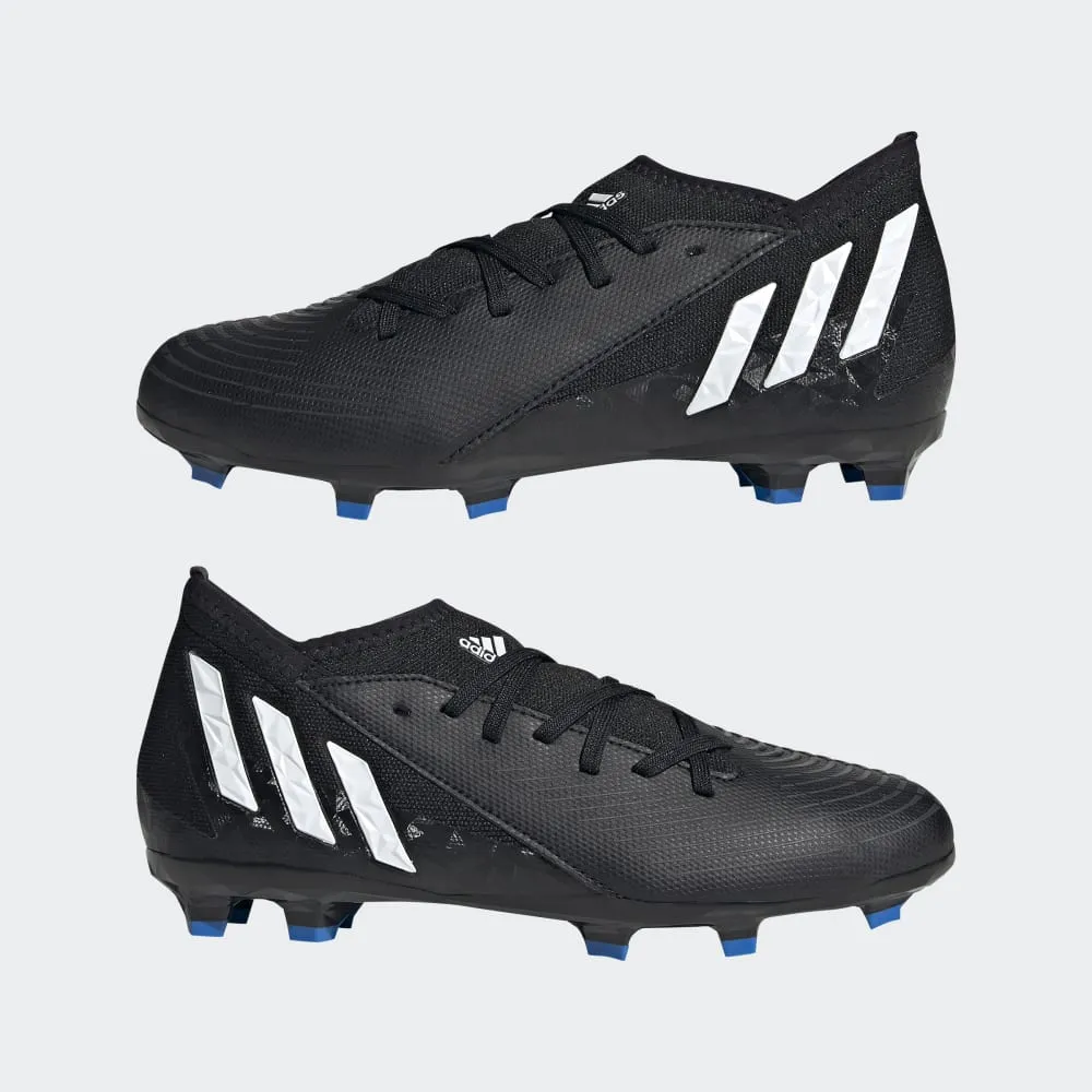adidas Kid's Predator EDGE 3 FG J Firm Ground Soccer Cleats Black/White