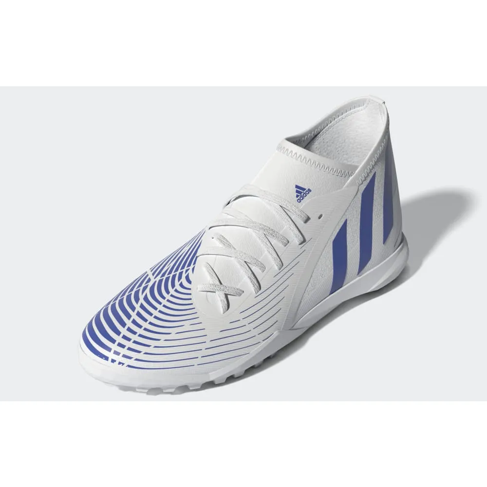 adidas Kid's Predator Edge 3 TF J Turf Football Boots White/Blue