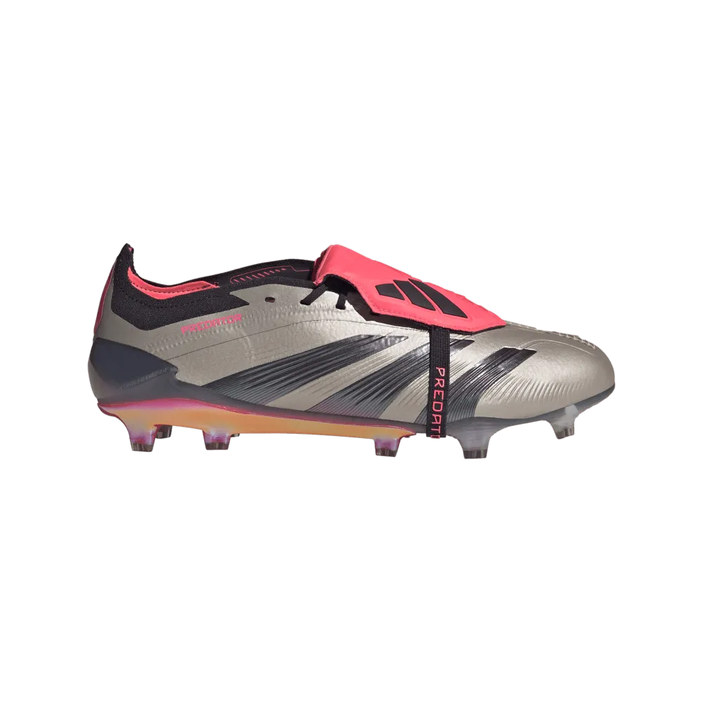 Adidas Predator Elite Fold-Over Tongue FG Football Boot (Platinum Metallic/Aurora Black/Carbon)