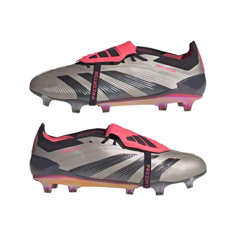 Adidas Predator Elite Fold-Over Tongue FG Football Boot (Platinum Metallic/Aurora Black/Carbon)