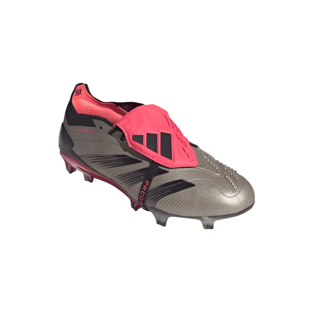 Adidas Predator Elite Fold-Over Tongue FG Football Boot (Platinum Metallic/Aurora Black/Carbon)