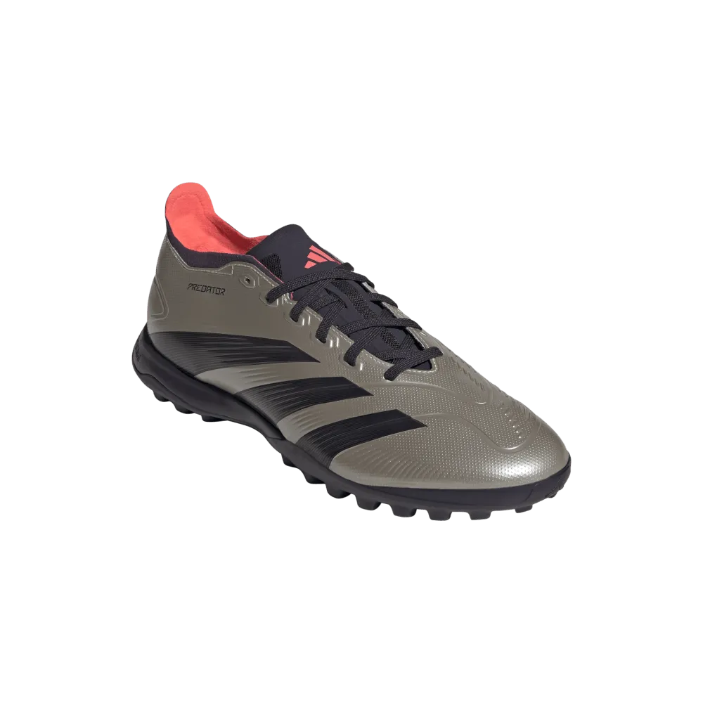Adidas Predator League Turf Shoes (Platinum Metallic/Aurora Black/Turbo)
