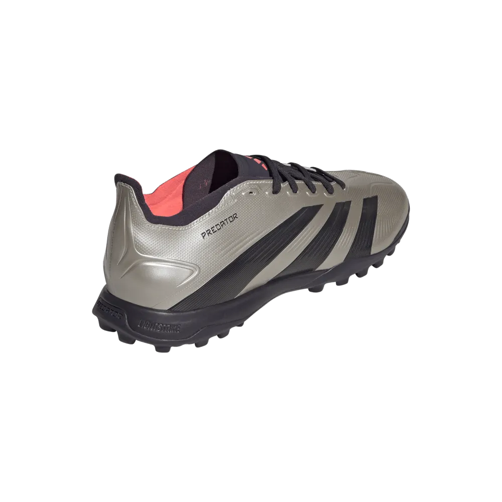 Adidas Predator League Turf Shoes (Platinum Metallic/Aurora Black/Turbo)