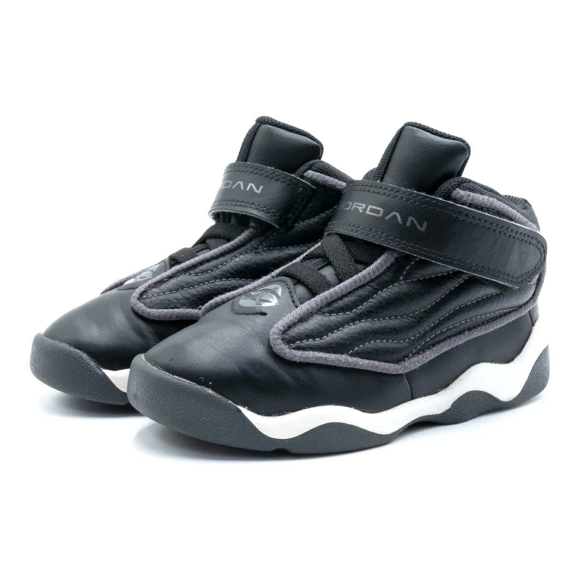 Air Jordan Pro Strong Sneakers Leather Black Colour For Kids
