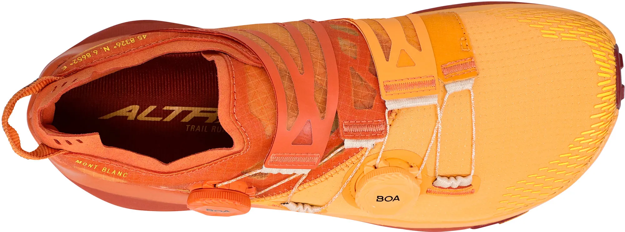 Altra Mont Blanc BOA Mens Trail Running Shoes - Orange
