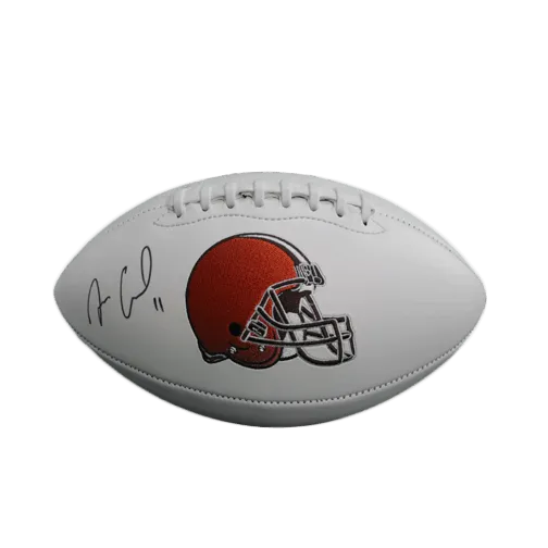 Antonio Callaway Cleveland Browns Autographed Full Size White Logo Football (JSA)