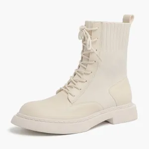 benpaolv Cream Boujee Style Martens British Boots