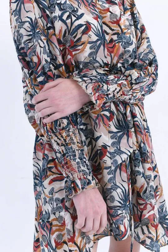 Bianca Mini Dress in Lanin Beige
