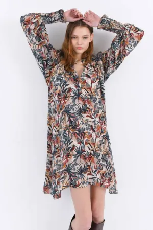 Bianca Mini Dress in Lanin Beige