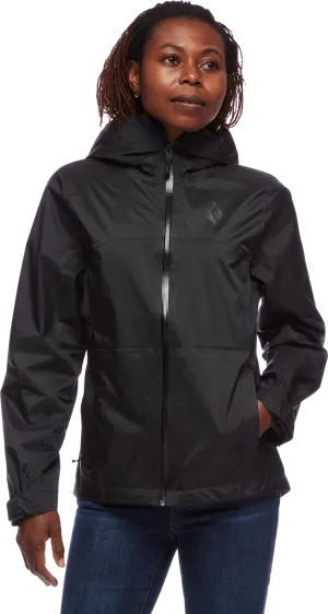 Black Diamond Women&#x27;s Treeline Rain Shell Black | Buy Black Diamond Women&#x27;s Treeline Rain Shell Black here | Outnorth