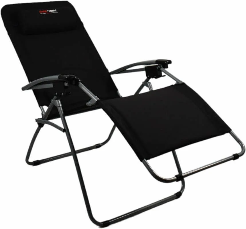 BlackWolf Folding Reclining Chair - Jet Black