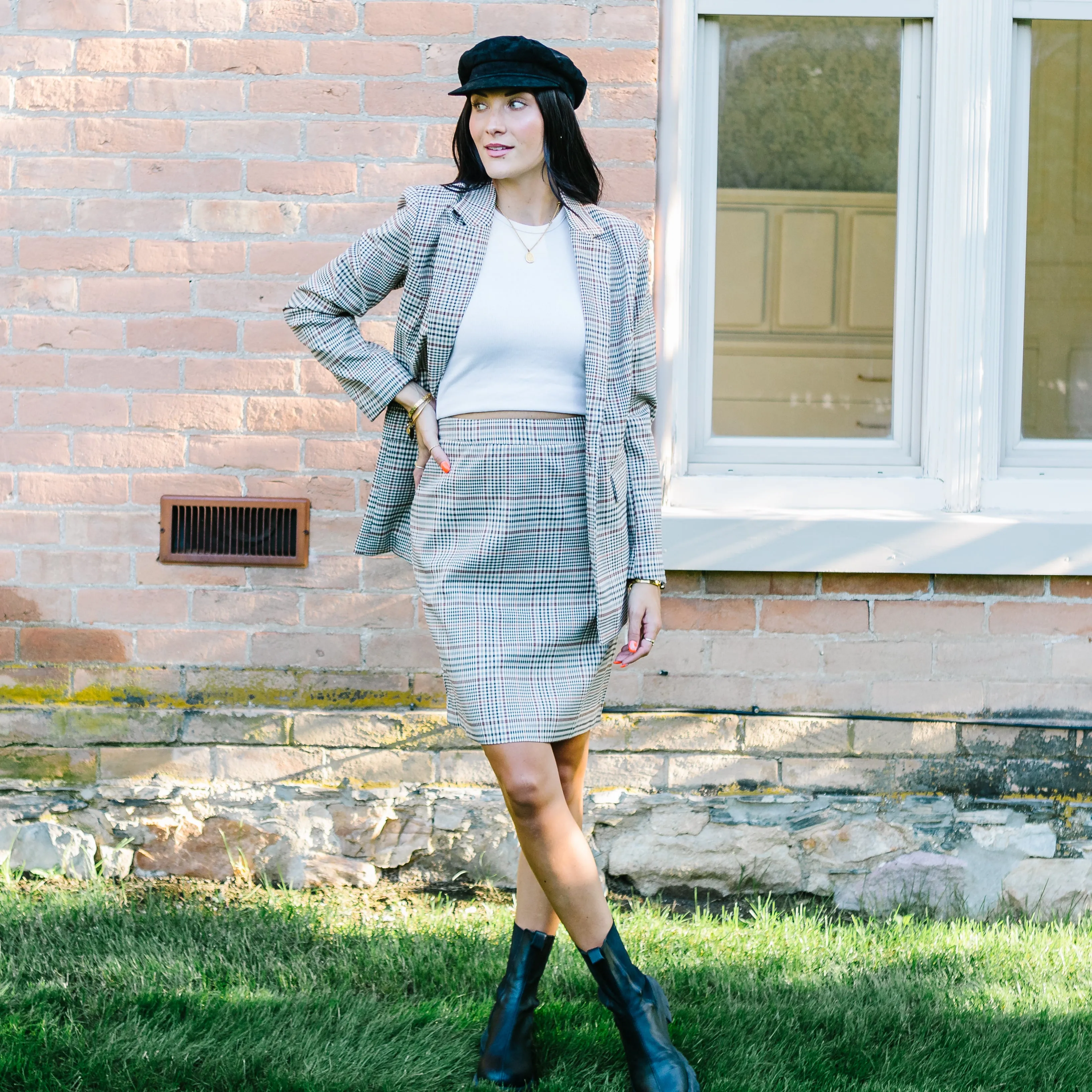 Brooklyn Plaid Mini Skirt