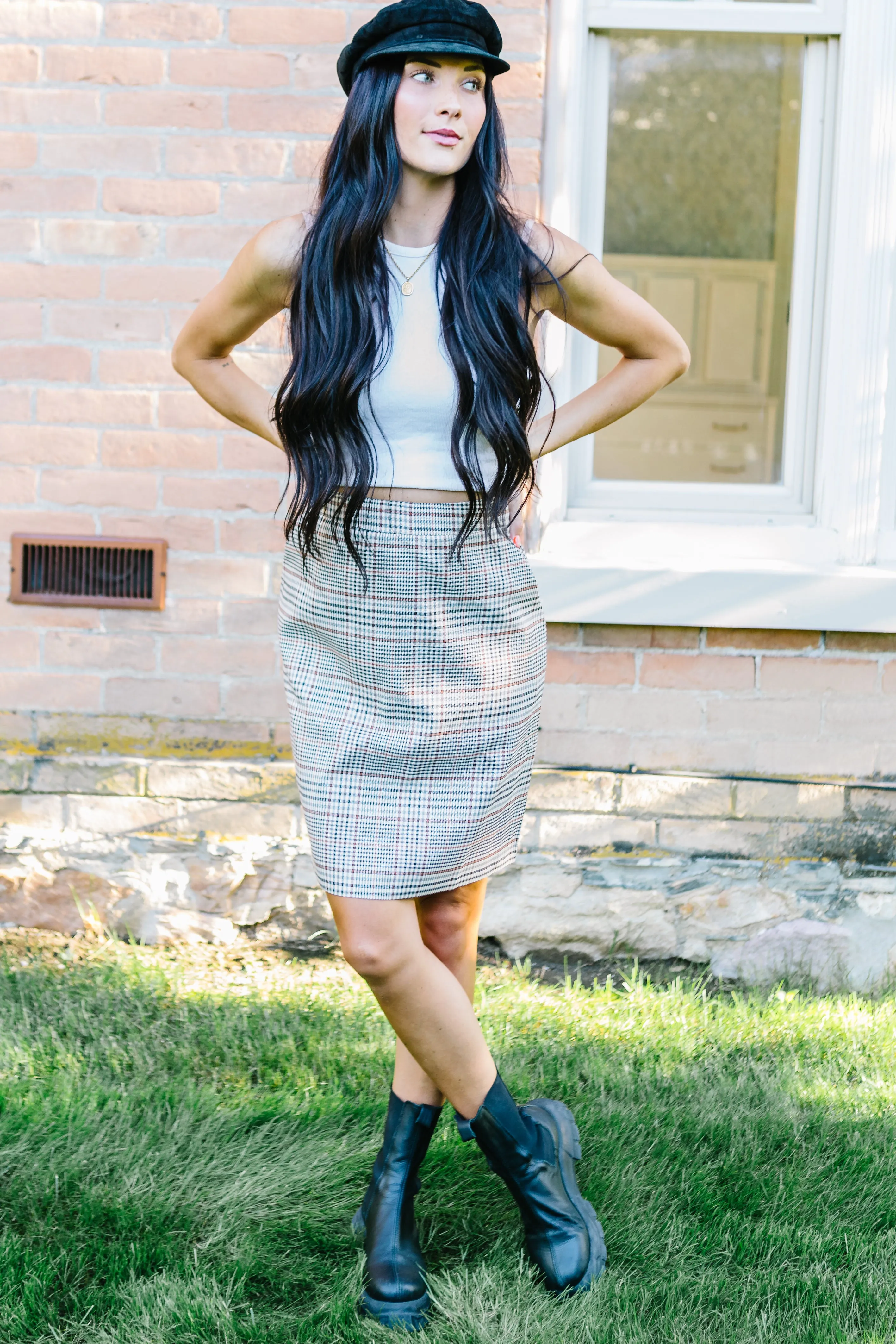 Brooklyn Plaid Mini Skirt