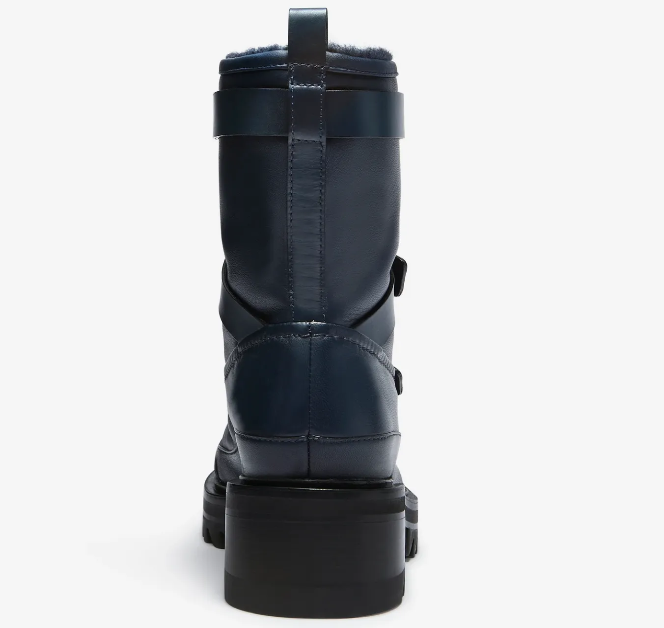 Buckle-Up Shearling Boots - 8.5