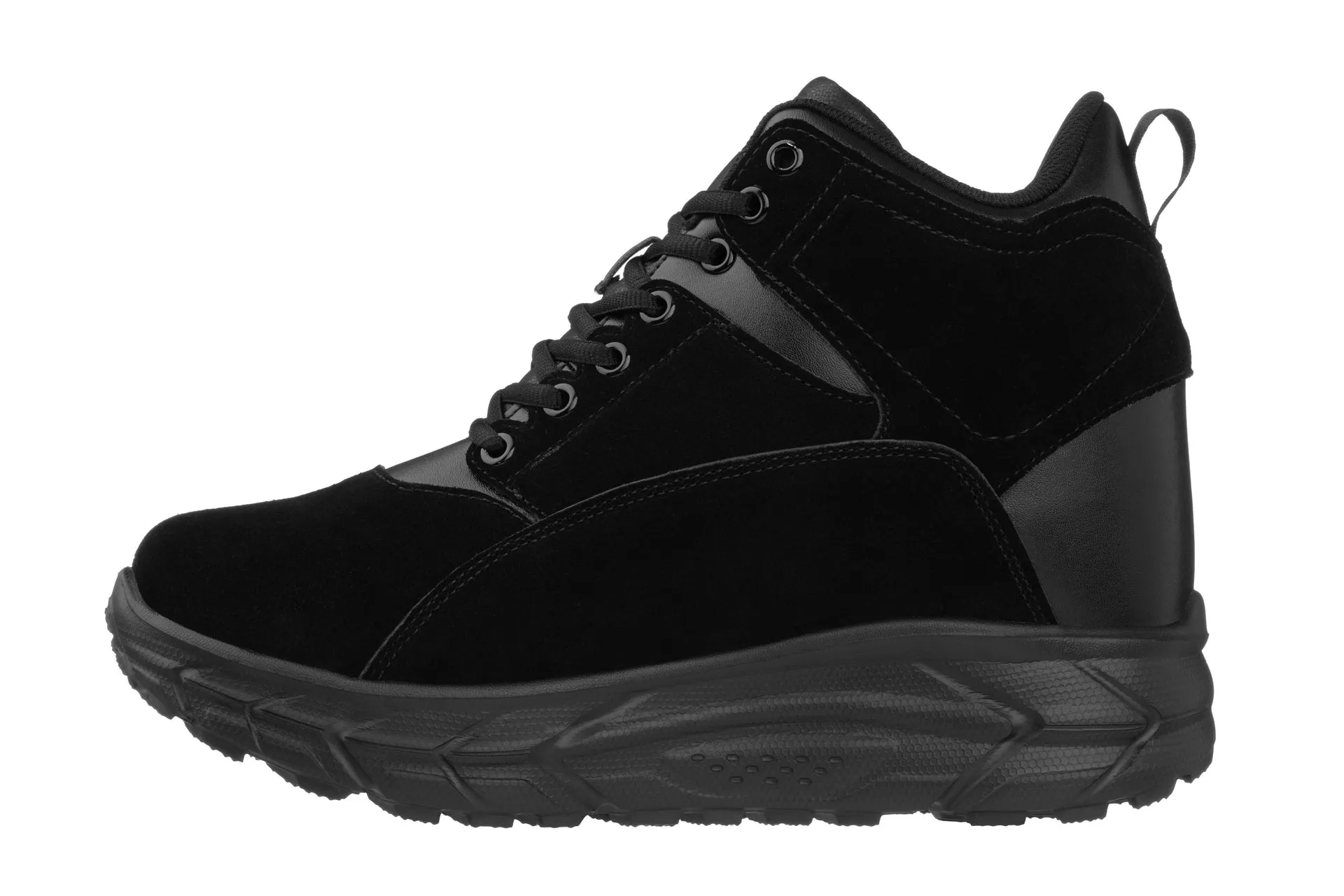 CALTO - S22801 - 4 Inches Taller (Black) - Hiking Style Boots