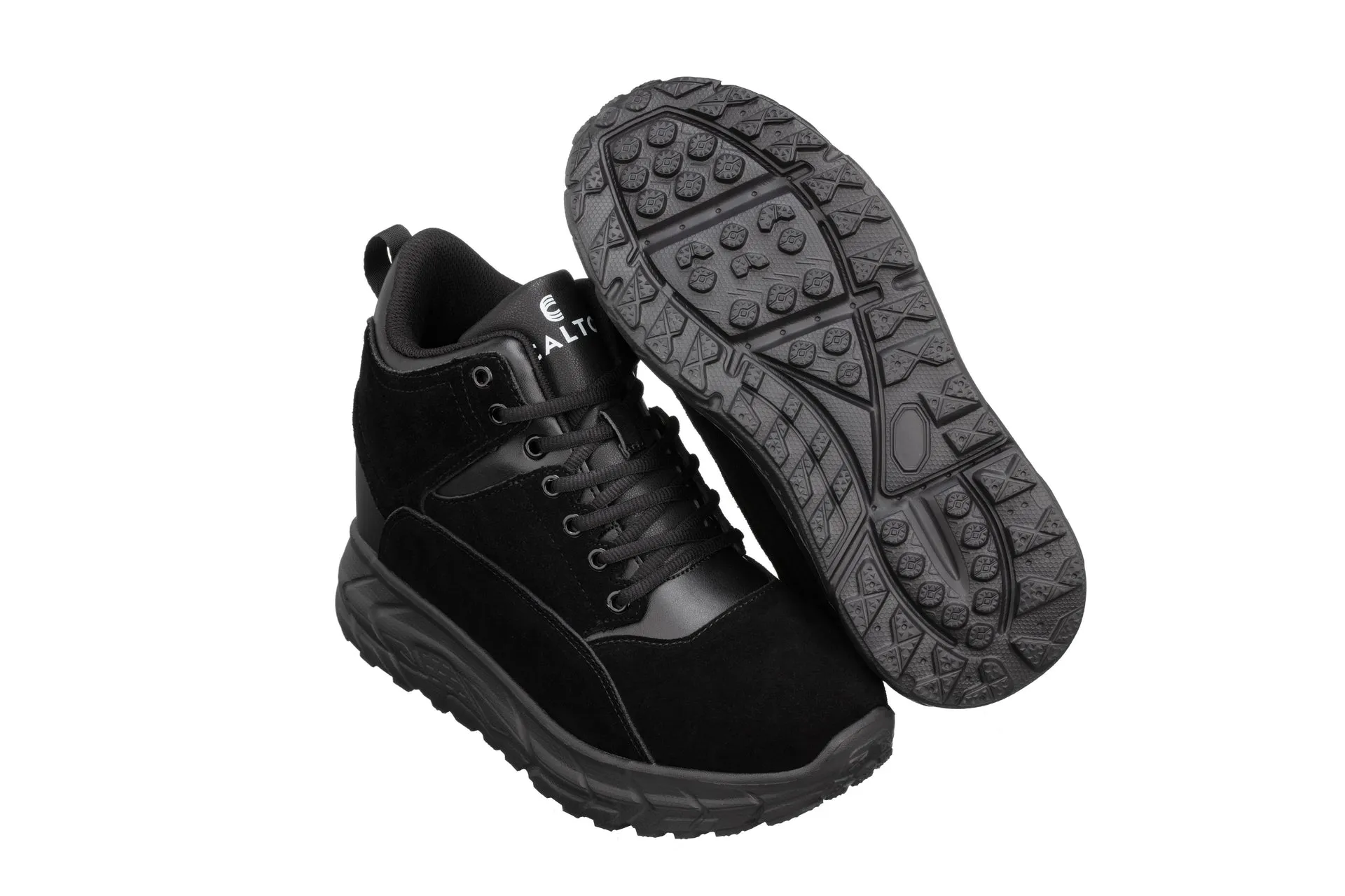 CALTO - S22801 - 4 Inches Taller (Black) - Hiking Style Boots