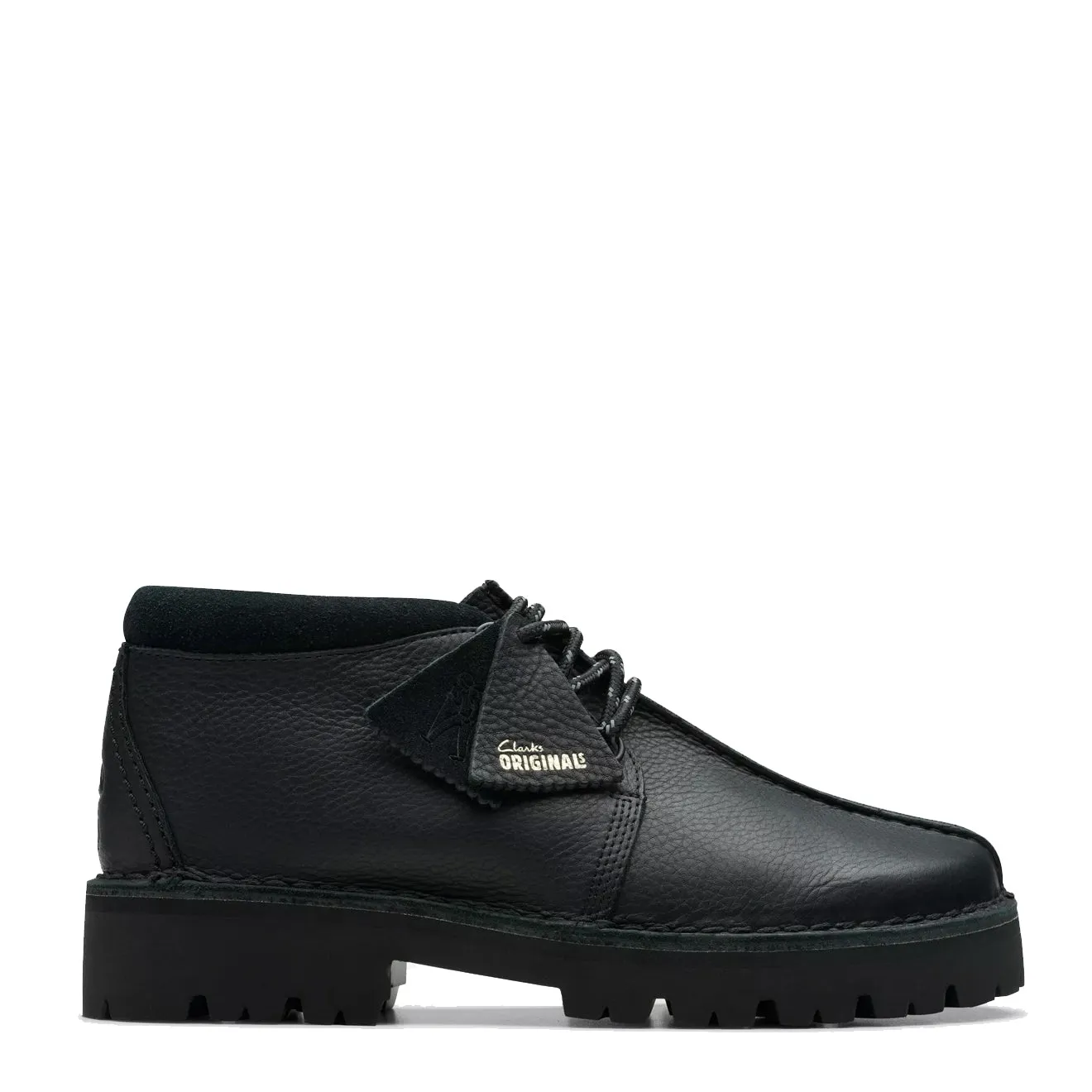 Clarks Originals Trek Hike Shoe Black Leather