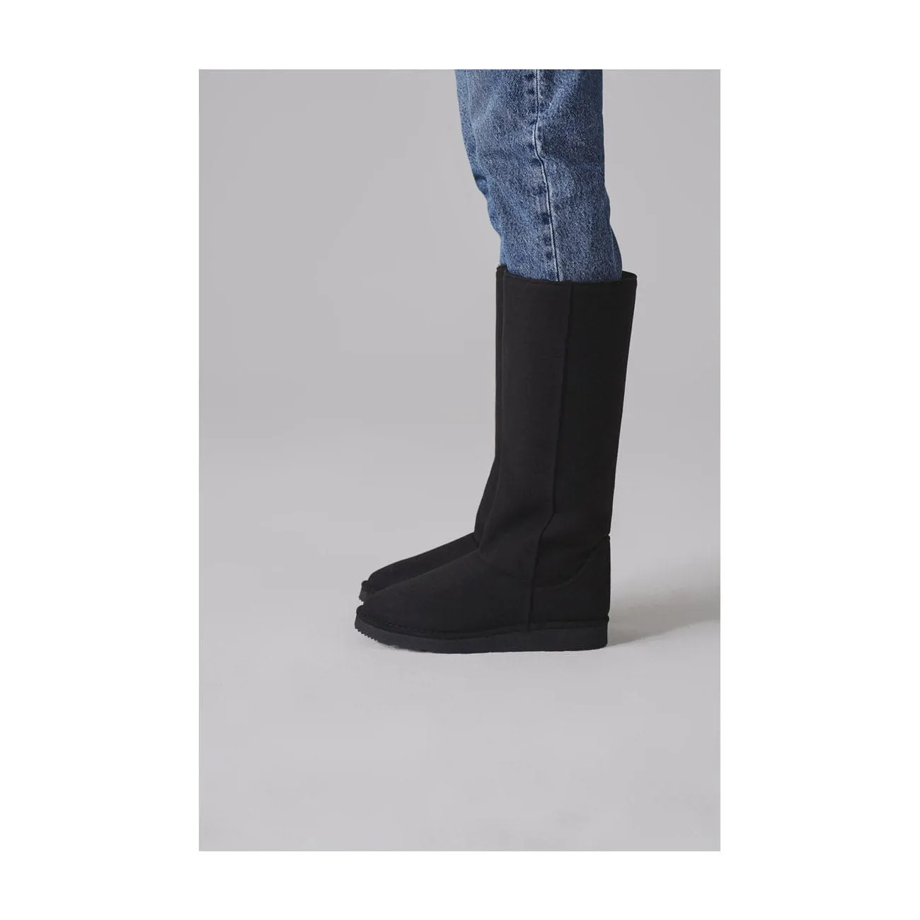 Classic Crystal Unisex Vegan Faux Fur Lined Long Boots | Multiple Colours