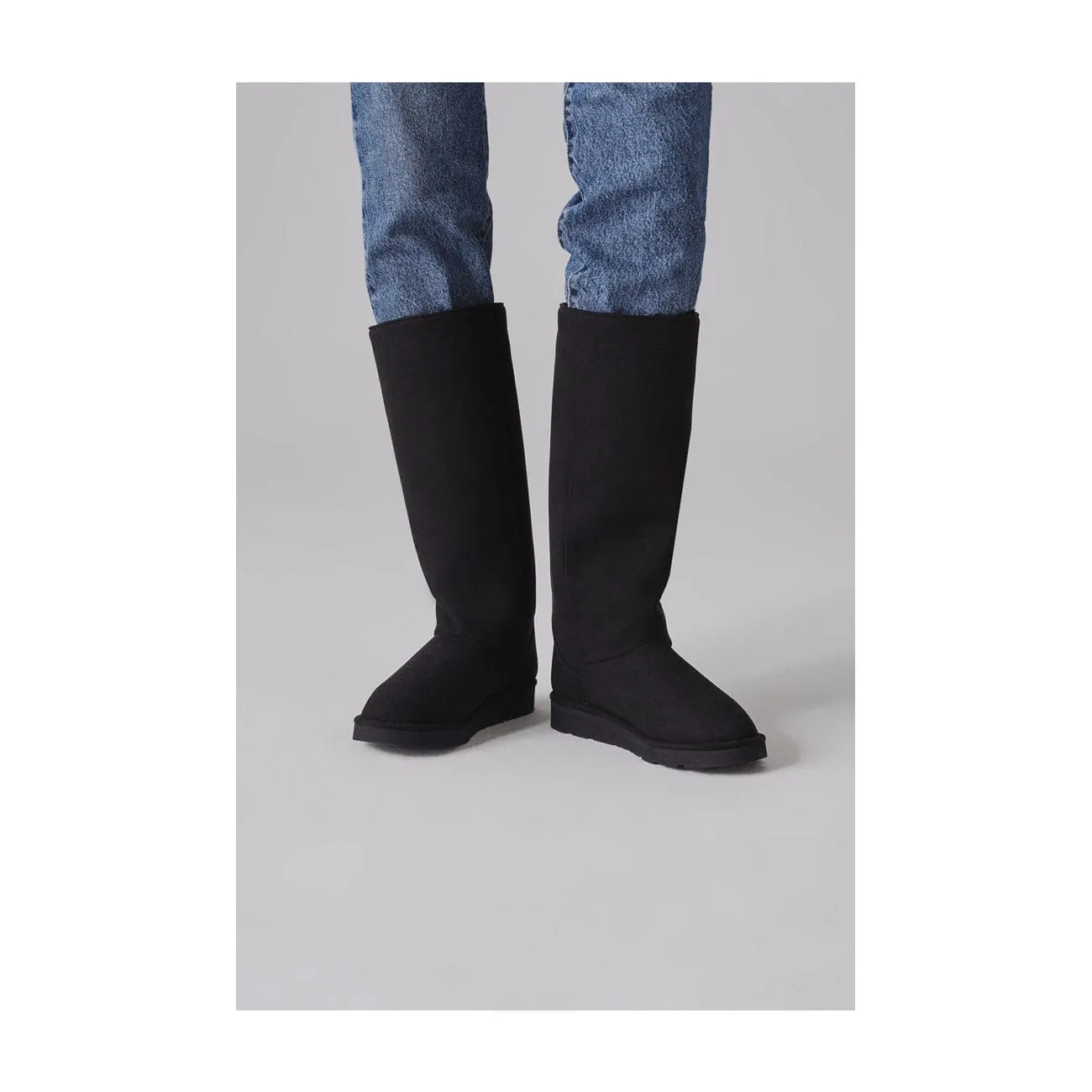 Classic Crystal Unisex Vegan Faux Fur Lined Long Boots | Multiple Colours