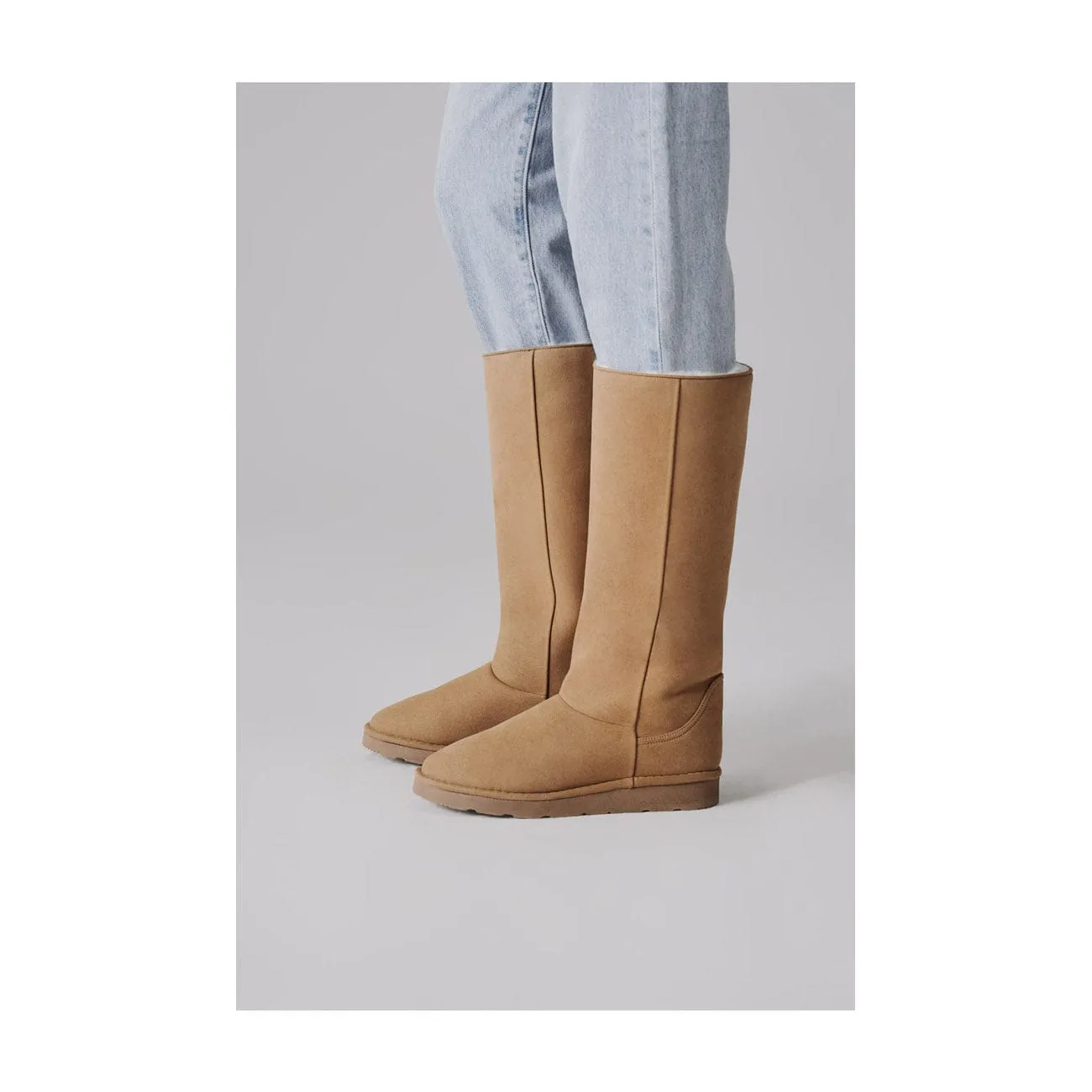 Classic Crystal Unisex Vegan Faux Fur Lined Long Boots | Multiple Colours