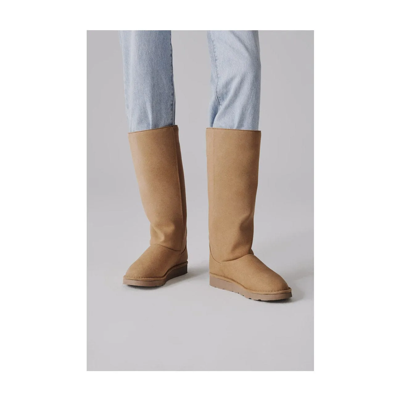 Classic Crystal Unisex Vegan Faux Fur Lined Long Boots | Multiple Colours