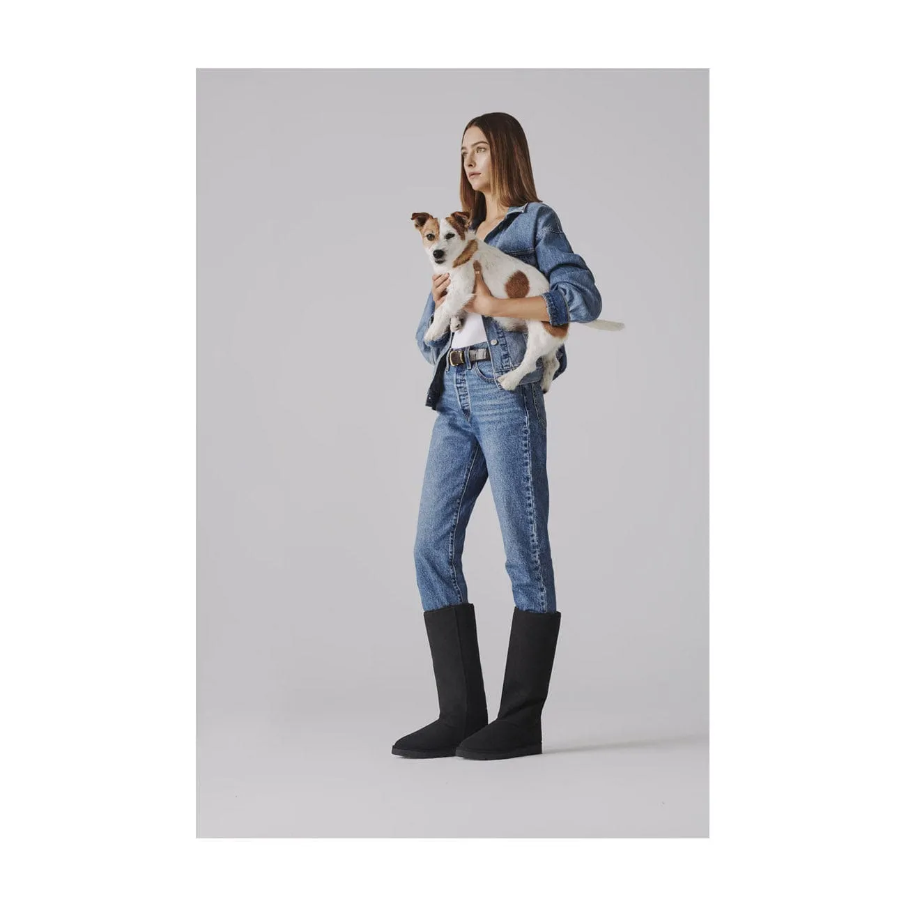 Classic Crystal Unisex Vegan Faux Fur Lined Long Boots | Multiple Colours