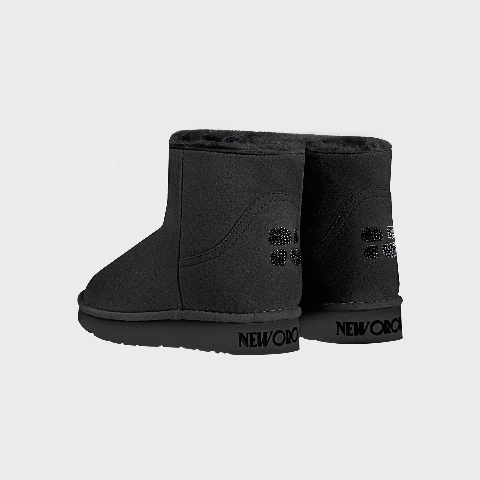 Classic Crystal Unisex Vegan Faux Fur Lined Short Boots | Multiple Colours