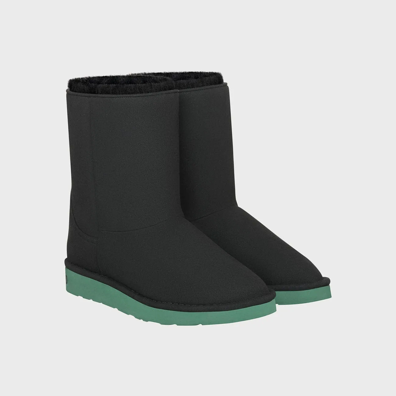 Classic Unisex Vegan Faux Fur Lined Green Sole Boots | Multiple Colours