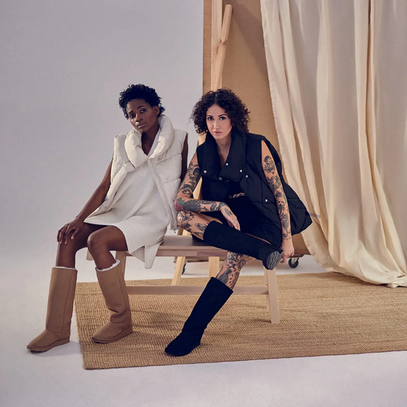 Classic Unisex Vegan Faux Fur Lined Long Boots | Multiple Colours