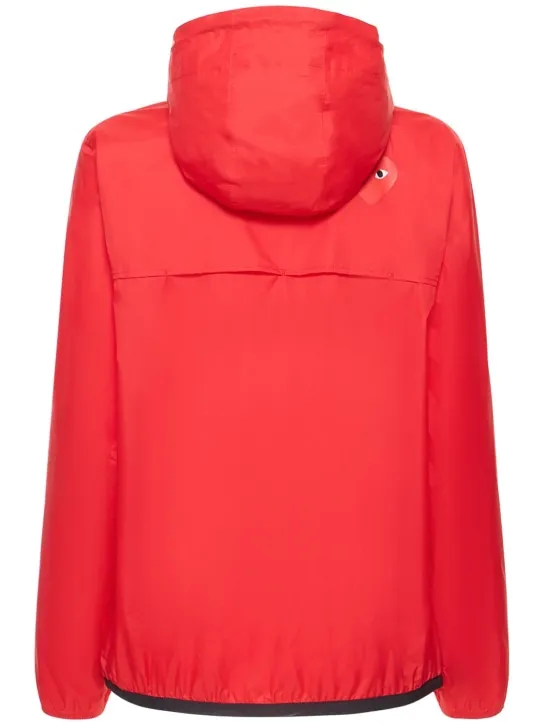Comme des Garçons Play   Logo full zip nylon rain jacket 