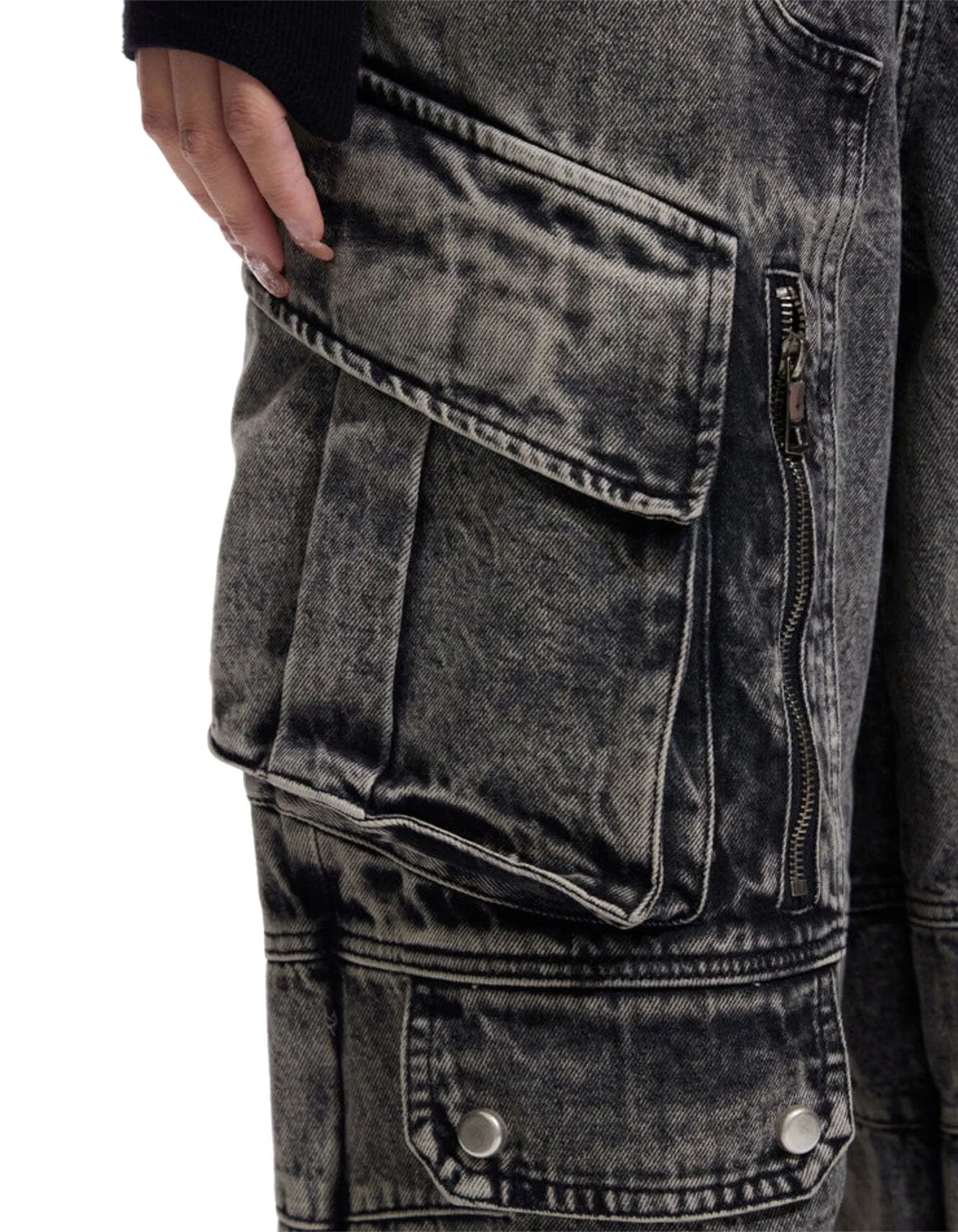 Destiny's Child Grey Y2k Cargo Baggy Jeans