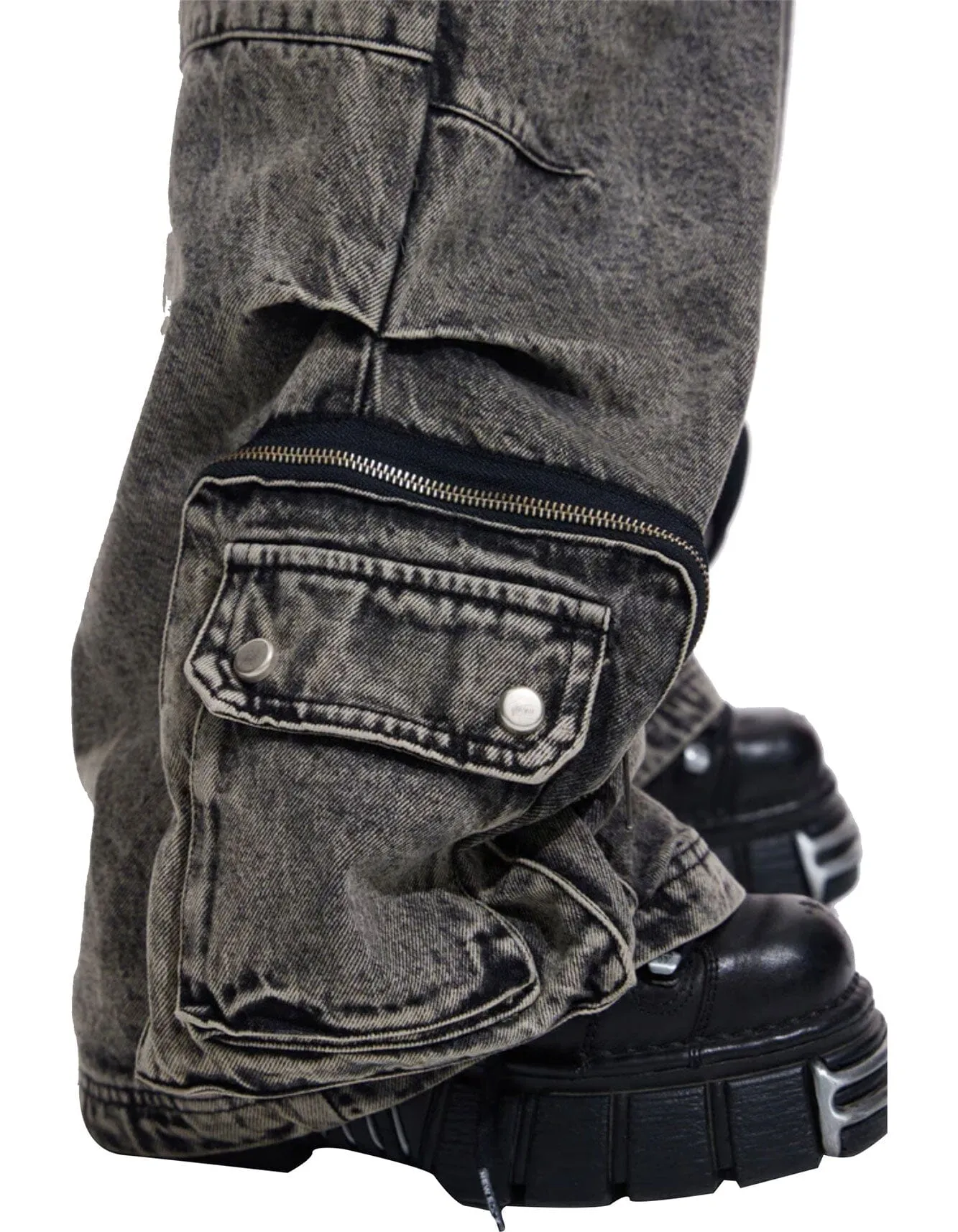 Destiny's Child Grey Y2k Cargo Baggy Jeans