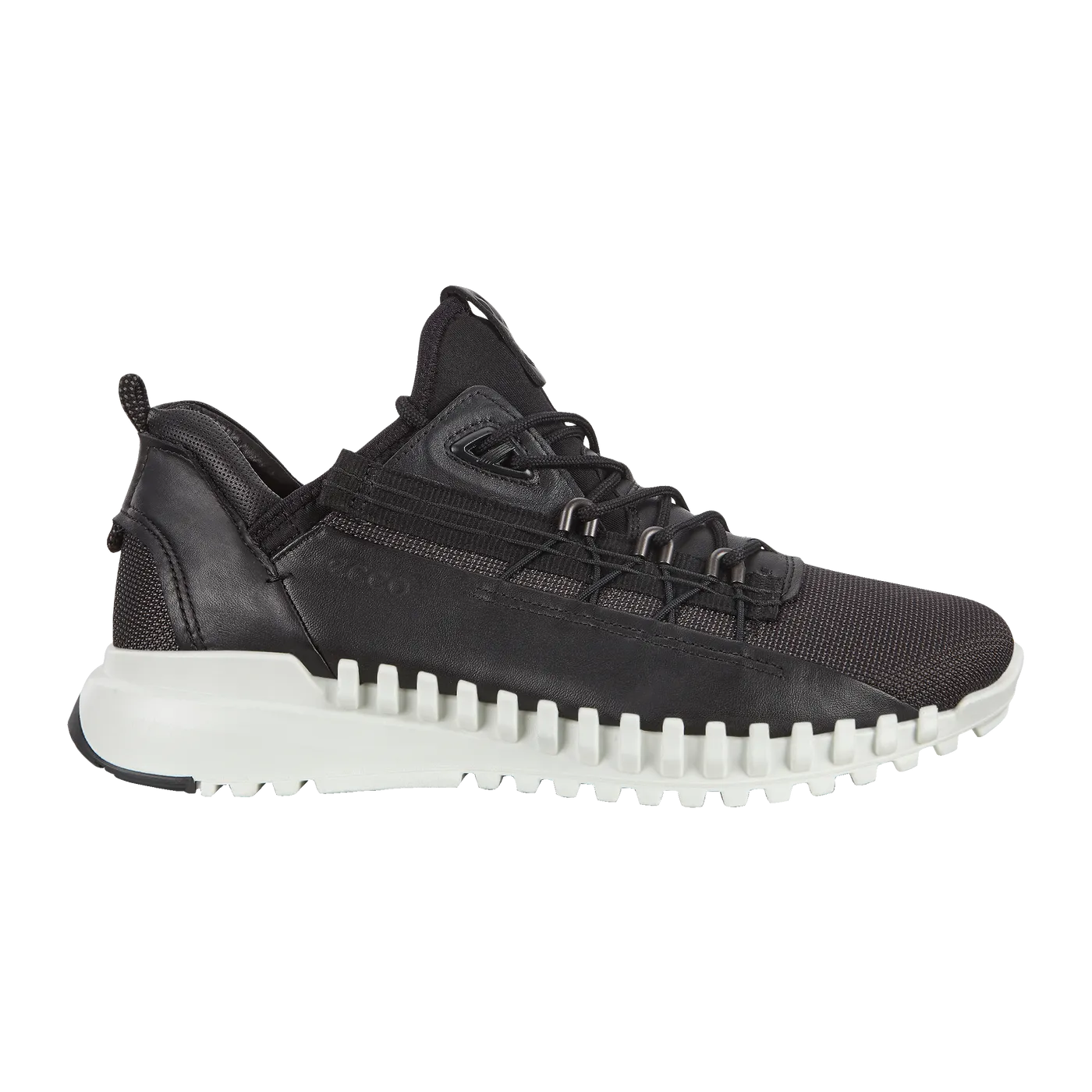 'Ecco' Men's Zipflex Low Sneaker - Moonless / Black
