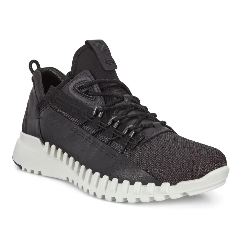 'Ecco' Men's Zipflex Low Sneaker - Moonless / Black
