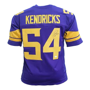 Eric Kendricks Autographed Pro Style Football Jersey Color Rush (JSA)